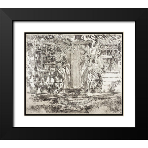 Old Doorway-Easthampton Black Modern Wood Framed Art Print with Double Matting by Hassam, Childe