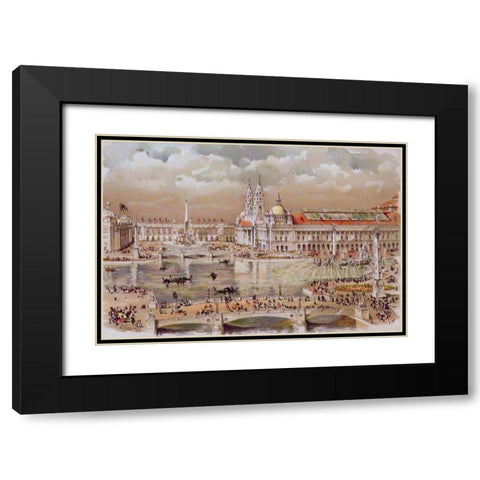 Upper Grand Basin Black Modern Wood Framed Art Print with Double Matting by Hassam, Childe