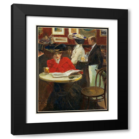 Le Lapin Agile-Montmartre Black Modern Wood Framed Art Print with Double Matting by Abel-Truchet, Louis