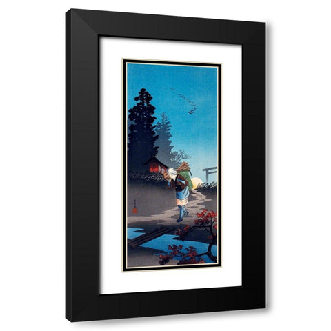 Dusk Black Modern Wood Framed Art Print with Double Matting by Takahashi, Hiroaki