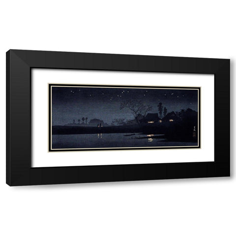 Starry Night Black Modern Wood Framed Art Print with Double Matting by Takahashi, Hiroaki