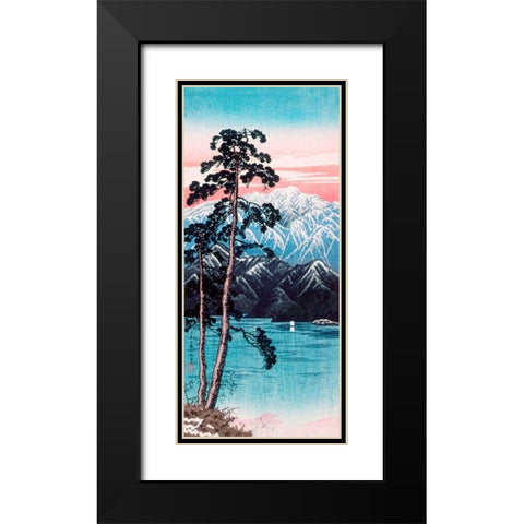 Lingering Snow on Mt Shirane-Nikko Black Modern Wood Framed Art Print with Double Matting by Takahashi, Hiroaki