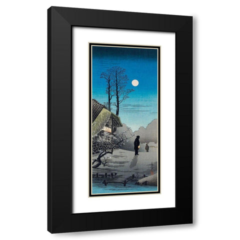Old Inn Black Modern Wood Framed Art Print with Double Matting by Takahashi, Hiroaki