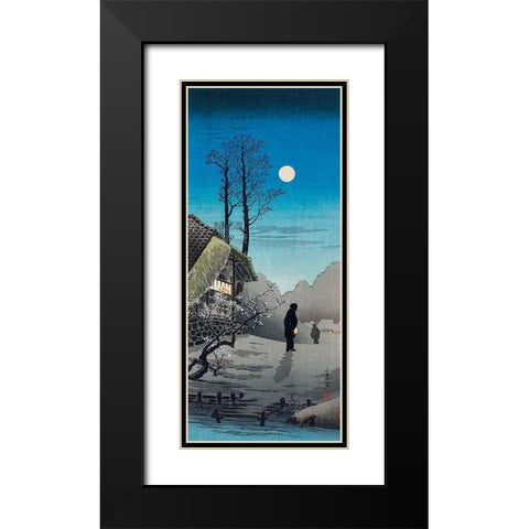 Old Inn Black Modern Wood Framed Art Print with Double Matting by Takahashi, Hiroaki