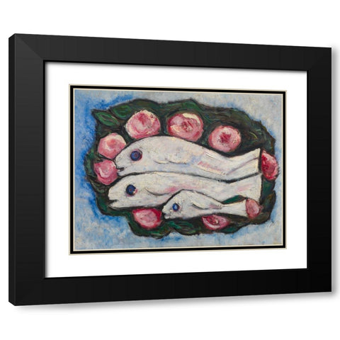 Banquet in Silence Black Modern Wood Framed Art Print with Double Matting by Hartley, Marsden