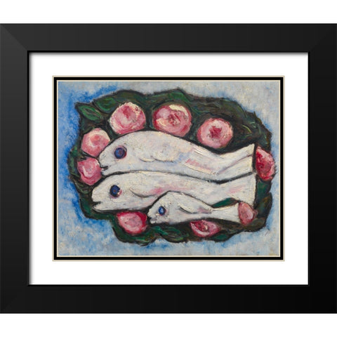 Banquet in Silence Black Modern Wood Framed Art Print with Double Matting by Hartley, Marsden