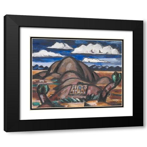 Cemetery-New Mexico Black Modern Wood Framed Art Print with Double Matting by Hartley, Marsden