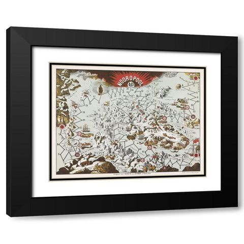 Nordpool Black Modern Wood Framed Art Print with Double Matting by Nijgh and Van Ditmar