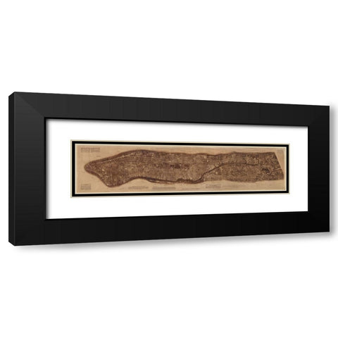 New York City-photographed from two miles up in the air 1922 Black Modern Wood Framed Art Print with Double Matting by The Lionel Pincus and Princess Firyal Map Division