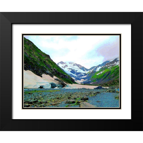 At Peace Black Modern Wood Framed Art Print with Double Matting by Ghanooni, Sarah