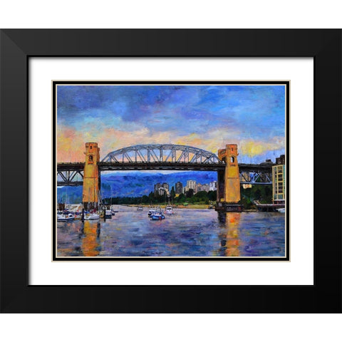 Cruising on the Water Black Modern Wood Framed Art Print with Double Matting by Ghanooni, Sarah