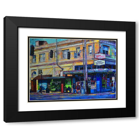 Easy Street Black Modern Wood Framed Art Print with Double Matting by Ghanooni, Sarah