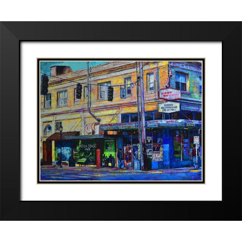 Easy Street Black Modern Wood Framed Art Print with Double Matting by Ghanooni, Sarah