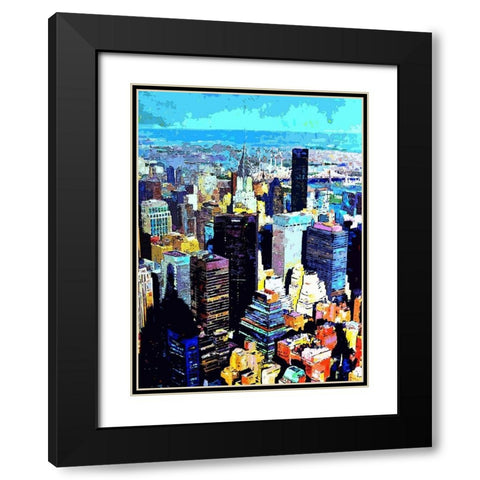 Empire View II Black Modern Wood Framed Art Print with Double Matting by Ghanooni, Sarah