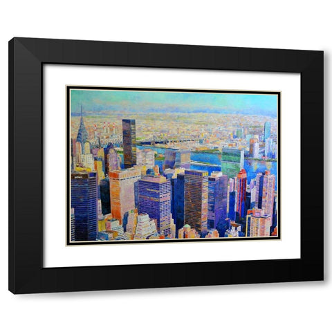Empire View I Black Modern Wood Framed Art Print with Double Matting by Ghanooni, Sarah