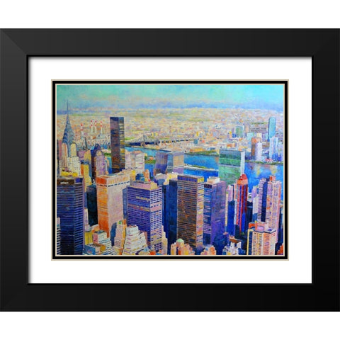 Empire View I Black Modern Wood Framed Art Print with Double Matting by Ghanooni, Sarah