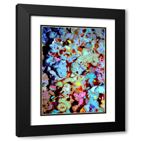 Poppin Black Modern Wood Framed Art Print with Double Matting by Ghanooni, Sarah