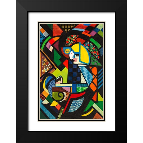 Daughter in a Rocker Black Modern Wood Framed Art Print with Double Matting by Sayen, Henry Lyman