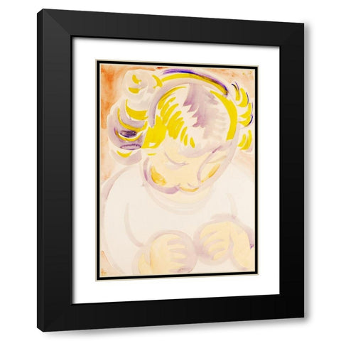 The Artists Daughter Black Modern Wood Framed Art Print with Double Matting by Sayen, Henry Lyman