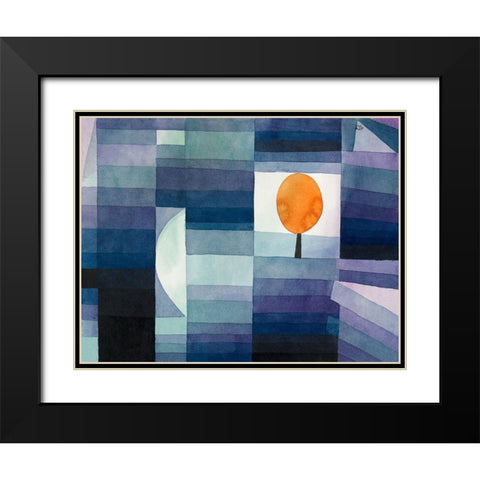 The Harbinger of Autumn Black Modern Wood Framed Art Print with Double Matting by Klee, Paul