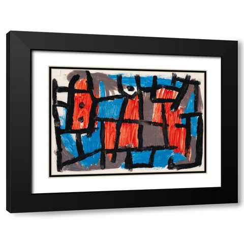The Hour Before One Night Black Modern Wood Framed Art Print with Double Matting by Klee, Paul