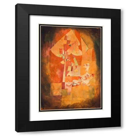 The Man Under the Pear Tree Black Modern Wood Framed Art Print with Double Matting by Klee, Paul