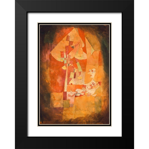 The Man Under the Pear Tree Black Modern Wood Framed Art Print with Double Matting by Klee, Paul