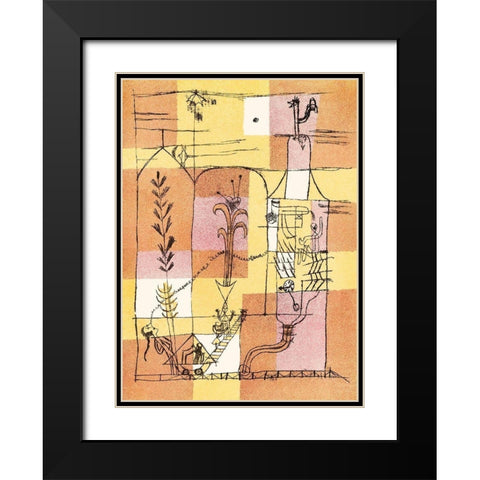 In the Spirit of Hoffmann Black Modern Wood Framed Art Print with Double Matting by Klee, Paul