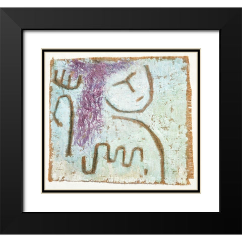 Little Hope Black Modern Wood Framed Art Print with Double Matting by Klee, Paul