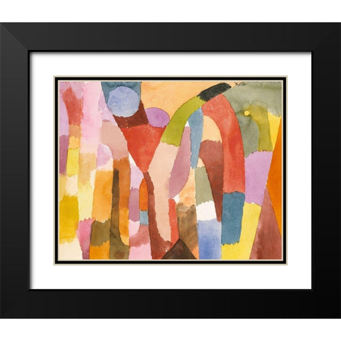 Movement of Vaulted Chambers 1915 Black Modern Wood Framed Art Print with Double Matting by Klee, Paul