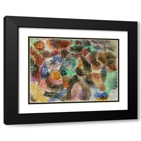 Libido of the Forest Black Modern Wood Framed Art Print with Double Matting by Klee, Paul