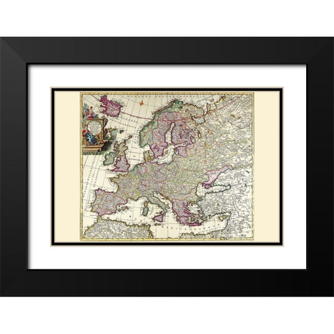 Europe Black Modern Wood Framed Art Print with Double Matting by Allard, Carl