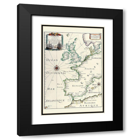 Europe Black Modern Wood Framed Art Print with Double Matting by Merian, Matthias