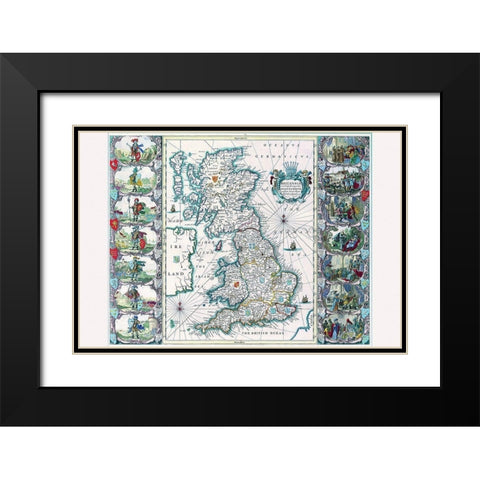 Britannia Black Modern Wood Framed Art Print with Double Matting by Speed, John