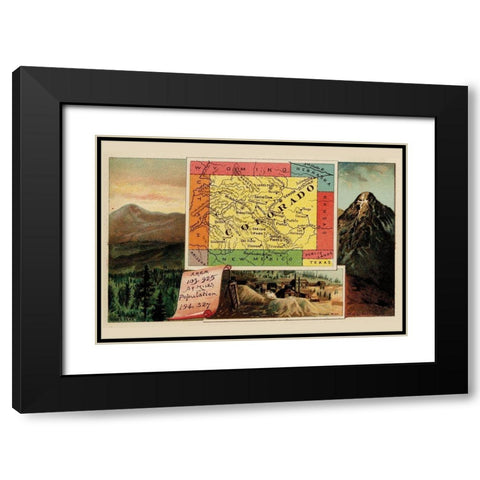 Colorado Black Modern Wood Framed Art Print with Double Matting by Arbuckle Brothers