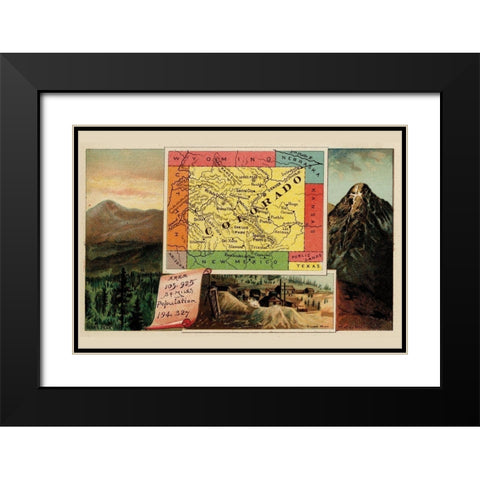 Colorado Black Modern Wood Framed Art Print with Double Matting by Arbuckle Brothers