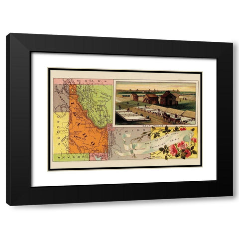 Idaho Black Modern Wood Framed Art Print with Double Matting by Arbuckle Brothers