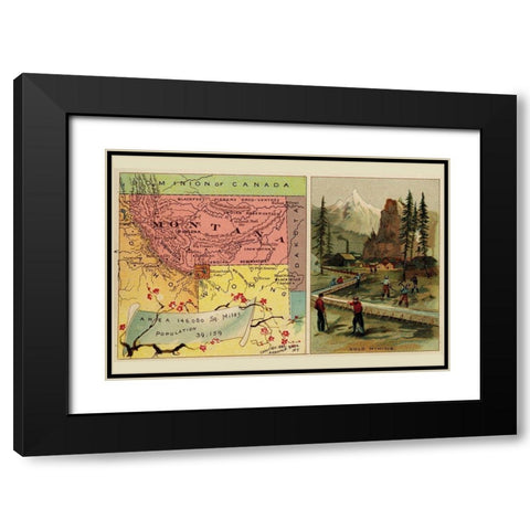Montana Black Modern Wood Framed Art Print with Double Matting by Arbuckle Brothers