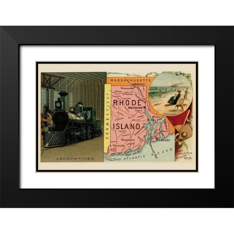Rhode Island Black Modern Wood Framed Art Print with Double Matting by Arbuckle Brothers