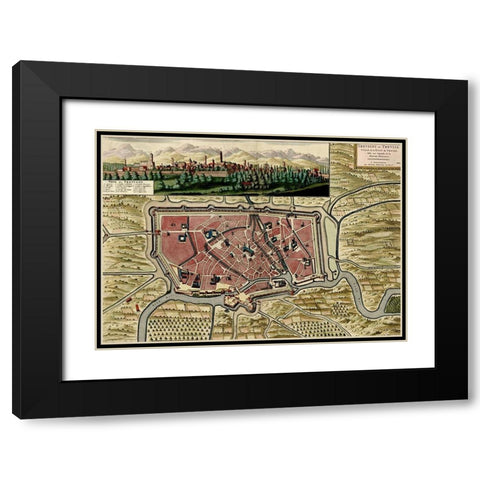 Nicea 1700 Black Modern Wood Framed Art Print with Double Matting by Beeck, Anna