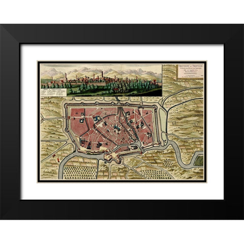 Nicea 1700 Black Modern Wood Framed Art Print with Double Matting by Beeck, Anna