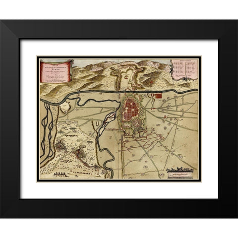 Verucca 1700 Black Modern Wood Framed Art Print with Double Matting by Beeck, Anna