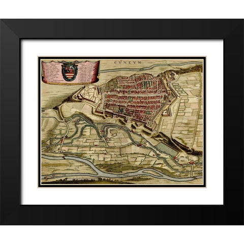 Casal on the Po River 1700 Black Modern Wood Framed Art Print with Double Matting by Beeck, Anna