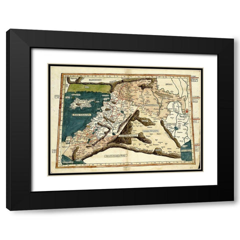 Cyprus Syria Babylonia and Judea Black Modern Wood Framed Art Print with Double Matting by Ptolemy