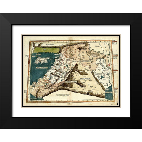 Cyprus Syria Babylonia and Judea Black Modern Wood Framed Art Print with Double Matting by Ptolemy