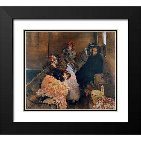 White Slave Trade Black Modern Wood Framed Art Print with Double Matting by Sorolla, Joaquin