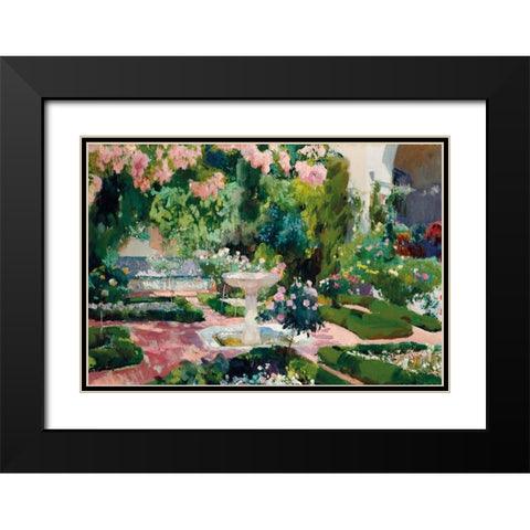 Garden at the Sorolla House Black Modern Wood Framed Art Print with Double Matting by Sorolla, Joaquin