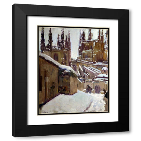 The Cathedral of Burgos Black Modern Wood Framed Art Print with Double Matting by Sorolla, Joaquin