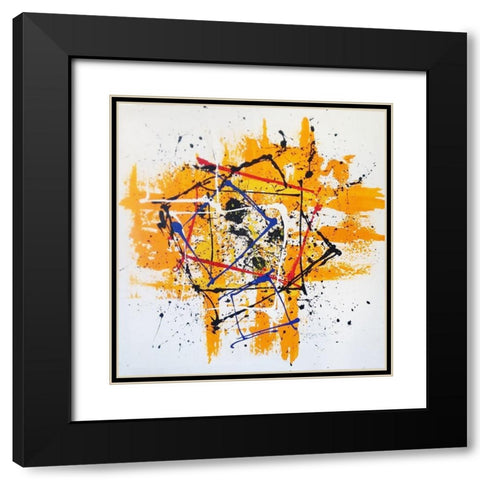 Squared Black Modern Wood Framed Art Print with Double Matting by Clement, Diane