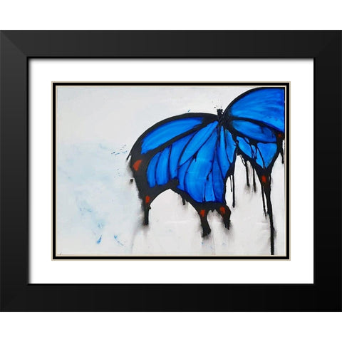 The Butterfly Black Modern Wood Framed Art Print with Double Matting by Clement, Diane